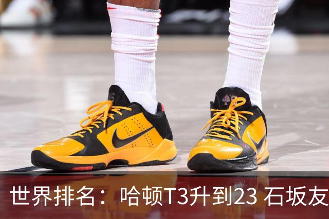 世界排名：哈顿T3升到23 石坂友宏日巡首胜412位